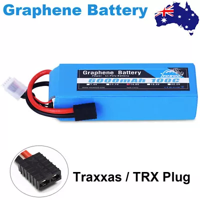 Yowoo 100C 4S 6000mAh TRX 14.8V Graphene Lipo Battery For RC Drone Car Truck AU • $64.99