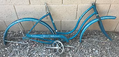 Schwinn Hollywood 26” Girls Bike Frame Fork Fenders Cranks Vintage Old School • $149.99