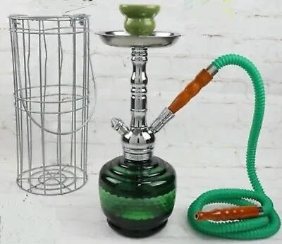 LOLO : 1-Hose 15  Hookah Modern Glass Vase Complete Set W/Cage ( Multicolor) • $34.90