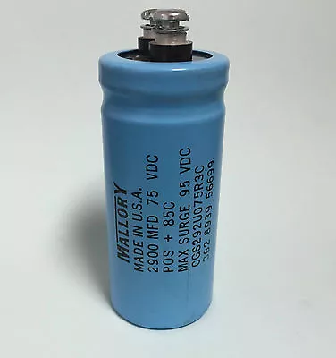 2900mfd 75vdc Mallory CGS292U075R3C Electrolytic CGS Series Uf Microfared • $30.80