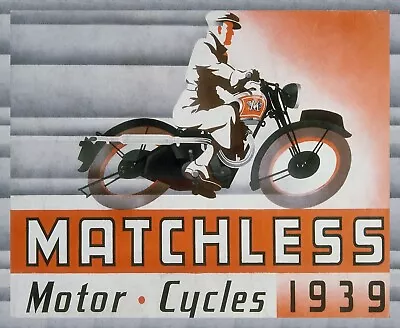 Decor Poster.Home Interior Design.Room Wall Print.1939 Matchless Motorcycle.6840 • $32