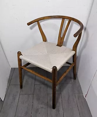 Vintage Replica Hans Wegner Wishbone Dining Chair Mid Century Danish Modern • $292.50