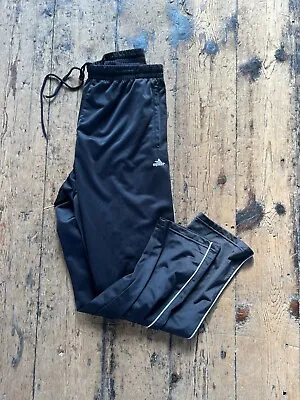 Vintage Sport Black Pants Trousers 90s XL Shell Suit Joggers W32-36 Tracksuit • £11.95