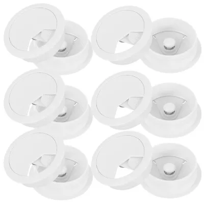  6 Pcs Wall Grommets For Cables Organizer Computer Desk Threading Cover Hole • £7.20