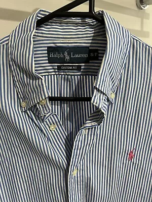 Ralph Lauren Blue Stripe Shirt - Small • $45