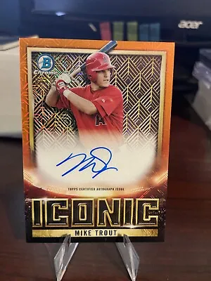 Mike Trout - 2023 Bowman Chrome Iconic Mojo Orange Auto /25 #BIA-MT • $849