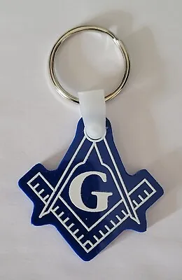 Key Loop Chain W Square & Compass Masonic Mason Plastic • $3.50