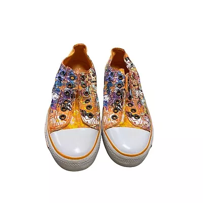 Women’s Ed Hardy Orange Floral Print Shoes/sneakers Size 6 (866) • $27