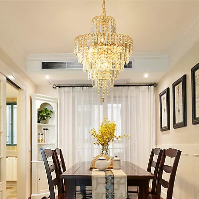 Modern Ceiling Light K9 Crystal Elegant Lamp Chandelier Pendant Lighting Fixture • $52.01