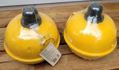 Vtg. Mid Century Modern Atomic Yellow Patio Torch Balls Outdoor Set X2 Lighting • $109.99