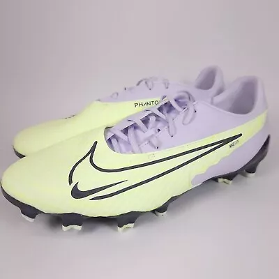 Nike Phantom GX Academy FG MG Mens Size 10.5 Soccer Cleat Grey Volt DD9473-705 • $39.98