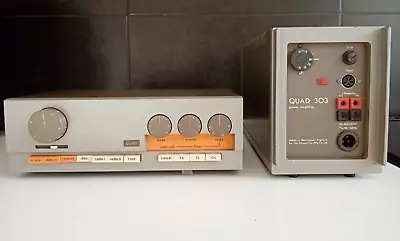 Quad 303 Pre Amp 33 Power Amp Complete With Leads & Original Boxes • £400