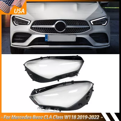 Left Right Side Headlight Lens Cover For Mercedes CLA Class W118 C118 X118 19-22 • $219.99