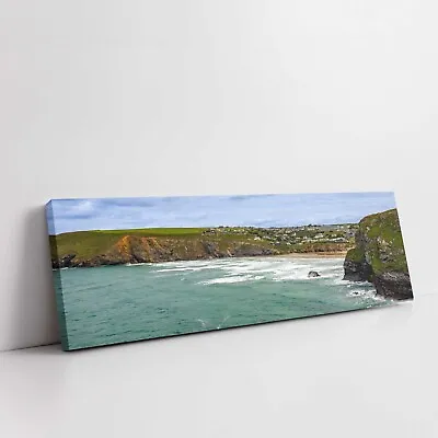 Canvas Picture. Mawgan Porth North Cornwall. Panoramic Canvas. • £79.95