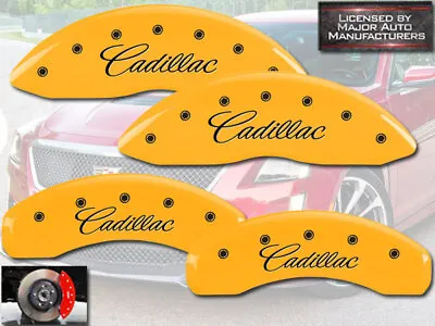 2007-2020  Cadillac  Escalade Front + Rear Yellow MGP Brake Disc Caliper Covers • $289