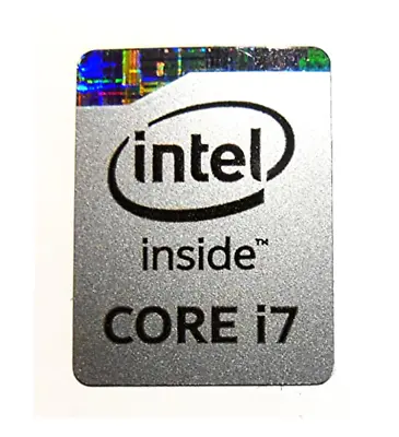 50PCS  Intel Core I7 Silver Sticker Case Badge Genuine USA Lot Wholesale OEM • $3.99