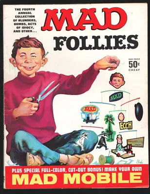 Mad Follies #4 1966-Wood-Drucker-Rickard-Mad Mobile Bonus-Frank Frazetta-Don ... • $56