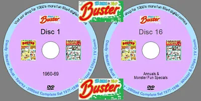 £33.89 • Buy Buster Comic Extensive Collection On 16 DVDs. UK Classic Comics. Collectible.