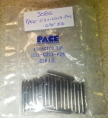 Lot Of (25) New! Pace 1121-0213-P25 .018  ID Extractor Tip • $19.95