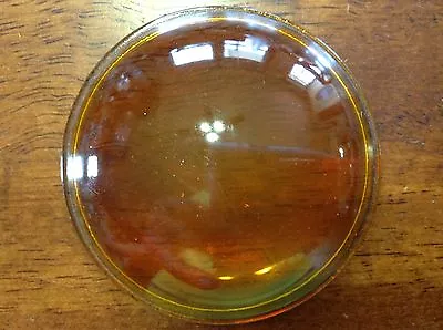 Vintage Amber Glass MAGNIFIER Lens Turn SIGNAL LIGHT Lamp Early • $44.95