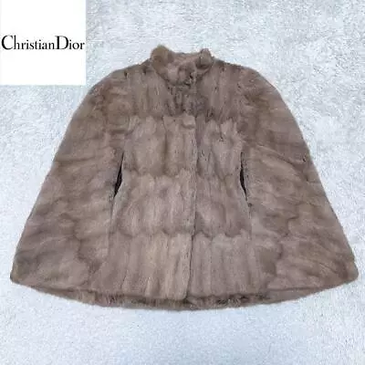 Christian Dior BOUTIQUE FOURRURE Mink Fur Poncho Cape Coat Woman's • $850