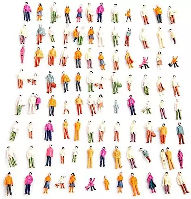 1:100 HO Scale Models People Set  100PCS DIY Resin Scale Figures Tiny People Si • $15.84