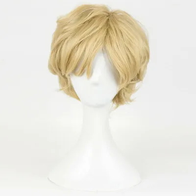 Anime Sailor Moon Uranus Tenoh Haruka Short Blonde Wig Cosplay Party Wigs • $15.99