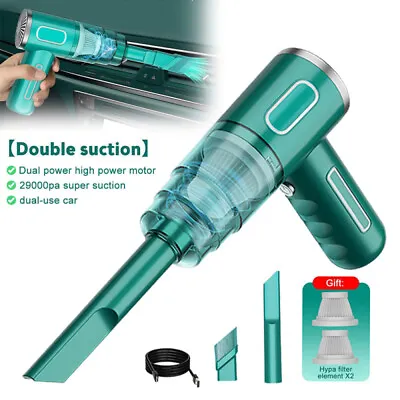 120W Cordless Hand Held Vacuum Cleaner Kit Mini Portable Car Auto Home Wireless • $2.25