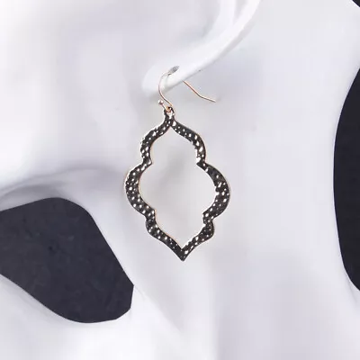 Hammered Filigree Frame Minimalism Dangle Earrings Moroccan Jewelry For Women • $2.09