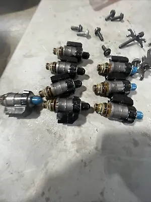 Mercedes C300 C320 722.9 Transmission Solenoid Valve Blue & Black Caps Set Of 8 • $70