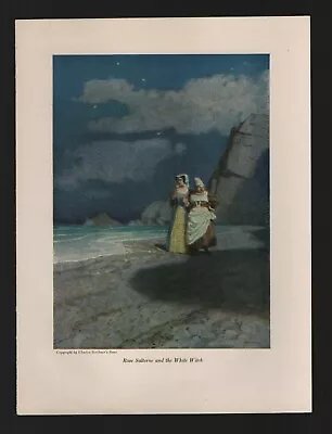 N.C. Wyeth 1920 Illustration Rose Salterne And The White Witch  • $9.50