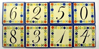 Numeros (Numbers) Handmade Mexican Talavera Tile • $6.50