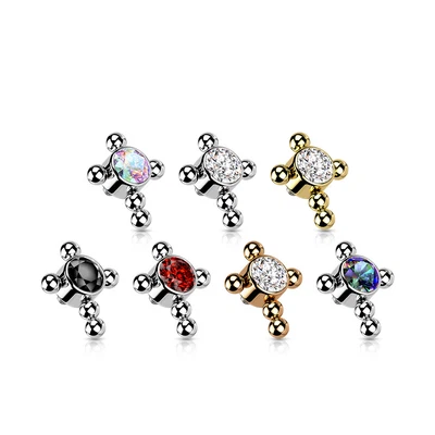 £9.91 • Buy Dermal Anchor - Cross Piercing Attachment Titan Micro Dermal Pendant #330