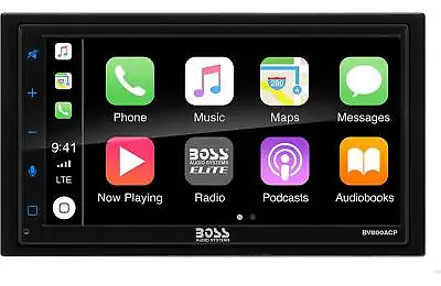 Boss 6.75  Touchscreen Double Din Car Stereo Receiver Apple CarPlay Android Auto • $154.99