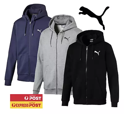 $80 • Buy Puma Essentials Full Zip Fleece Mens Hoodies Cat Logo - S,m,l,xl,xxl
