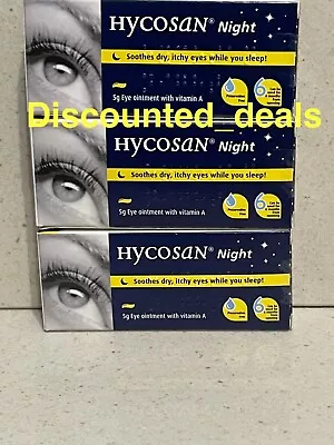 £12.99 • Buy 3x Hycosan Night Eye Ointment (was Called Vita-POS A) Recommended By Opticians