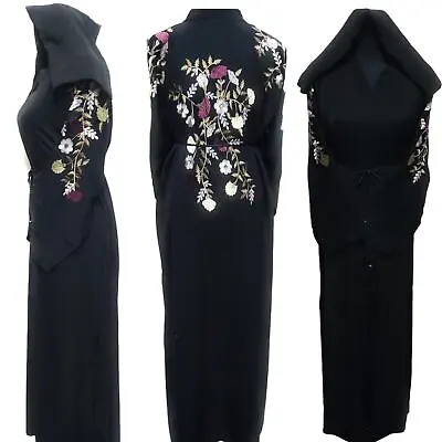Latest Design Women Abaya Farasha Jalabiya Long Dress With Embroidery • £43.99