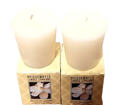 Bridgewater Sweet Magnolia Scented Votives Lot 2 Candle Cube New Floral • £8.39