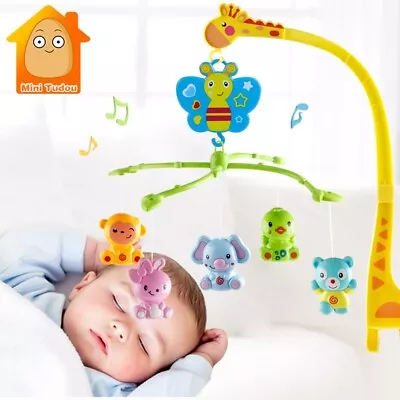 Wind-up Musical Crib Mobile Bed Bell Baby Rattle Rotating Bracket For Newborn US • $18.99