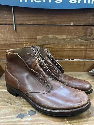 Original WW2 US M43 Type 3 Service Combat Shoes Boots Rare Usn? Russet Brown • $499