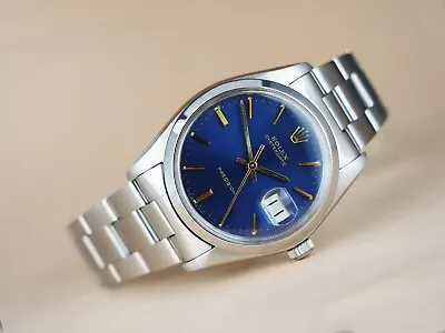 Rolex Precision Oysterdate Blue Dial Vintage Men's Wrist Watch • £3245