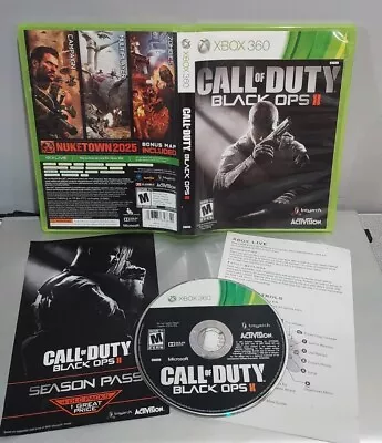 Call Of Duty: Black Ops II (Microsoft Xbox 360) Complete CIB Zombies COD BO 2 • $15.95