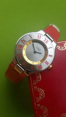 ❤️❤️ Authentic Must De Cartier: PL10172 Reference: 1330 Gold & Steel❤️❤️ • $950