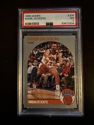 1990-91 NBA Hoops #205 Mark Jackson (With Menendez Brothers In Background) PSA 7 • $5.50