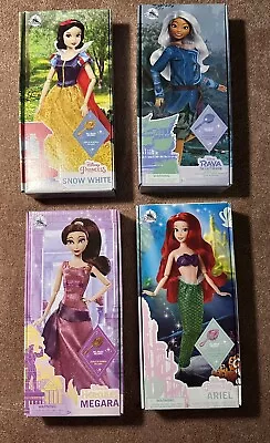 Lot Of 4 Disney Princess Dolls Megara Ariel Snow White Raya  • $79.99