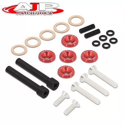 JDM Red Aluminum Low Profile Motor Valve Cover Bolt Kit D15A2 D15B8 D16A1 D16A6 • $16.99