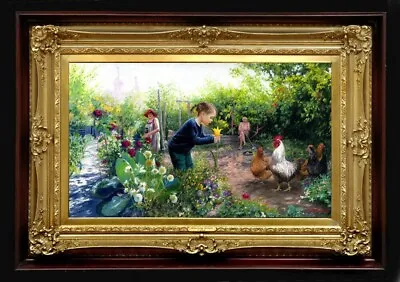 Print On Canvas Of Oil Painting Arseni ~ FAVORITE FLOWER 12  X 72  NO FRAME USA • £23.95