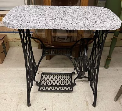 Vintage Singer Sewing Machine With Granite Top Table • $999.98