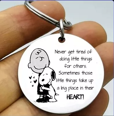 Snoopy Charlie Brown Hot Quote Keychain  • $12