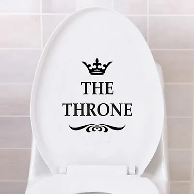 £2.99 • Buy THE THRONE Funny Toilet Wall Stickers Bathroom Home Decor Decals Wall Art Seat
